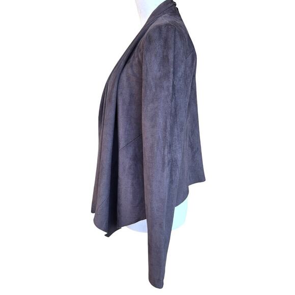 Ann Taylor Factory Open Front Faux Suede Cardigan Style Jacket Sz M Minimalist - Picture 5 of 10